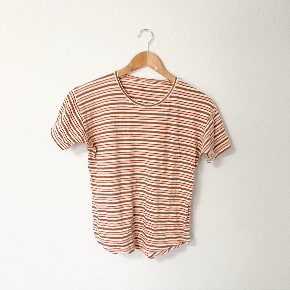 Madewell Red and White Striped Tee